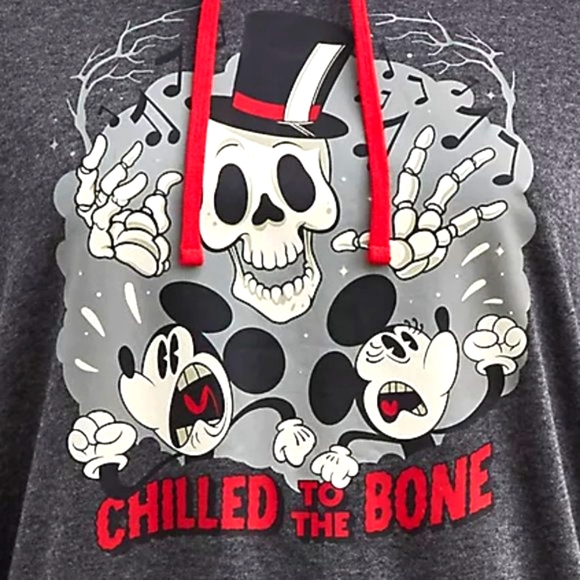 ❤️NWT VINTAGE TORRID HOODIE MICKEY MOUSE RETRO SKELETON HALLOWEEN DISNEY SWEATER - Picture 2 of 12